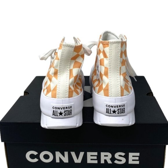 Converse Chuck Taylor Lugged 2.0 Shoe Canvas Women High Top Orange Candy A10022C - Picture 8 of 10